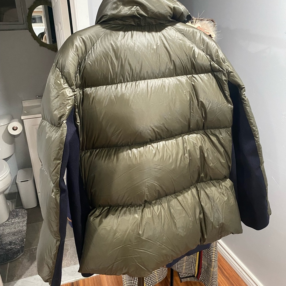 Sacai Olive and Black Puffer Jacket sz 4 UNISEX - Picture 5 of 13